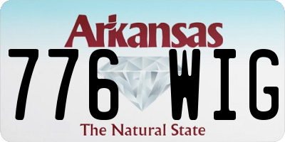 AR license plate 776WIG