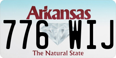 AR license plate 776WIJ