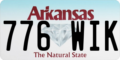 AR license plate 776WIK