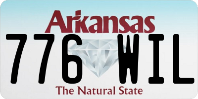 AR license plate 776WIL