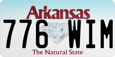 AR license plate 776WIM