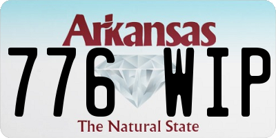AR license plate 776WIP