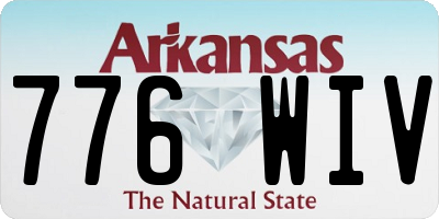 AR license plate 776WIV
