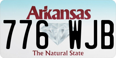 AR license plate 776WJB