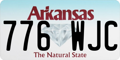 AR license plate 776WJC
