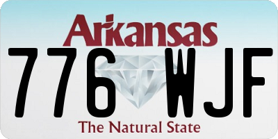 AR license plate 776WJF