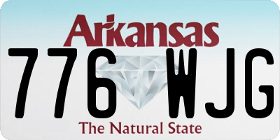 AR license plate 776WJG
