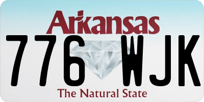 AR license plate 776WJK