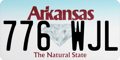 AR license plate 776WJL