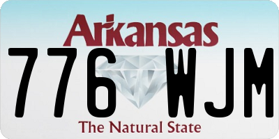 AR license plate 776WJM