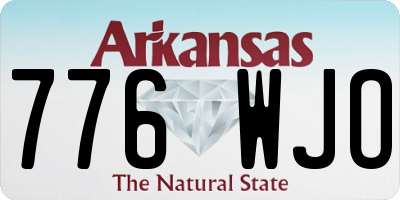 AR license plate 776WJO