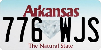 AR license plate 776WJS