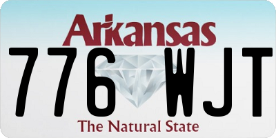 AR license plate 776WJT