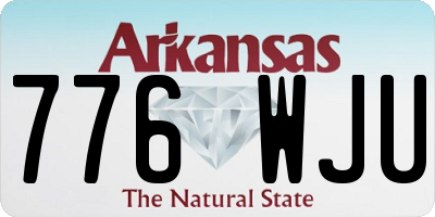 AR license plate 776WJU
