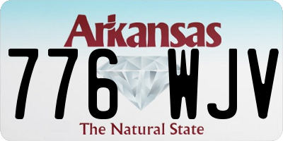 AR license plate 776WJV