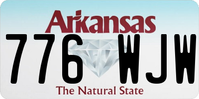 AR license plate 776WJW