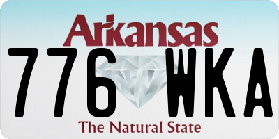 AR license plate 776WKA