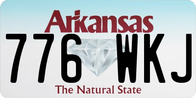 AR license plate 776WKJ
