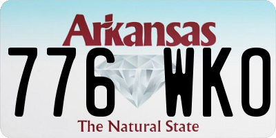 AR license plate 776WKO