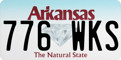 AR license plate 776WKS