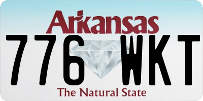 AR license plate 776WKT