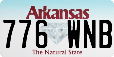 AR license plate 776WNB