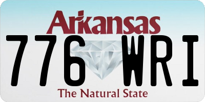 AR license plate 776WRI