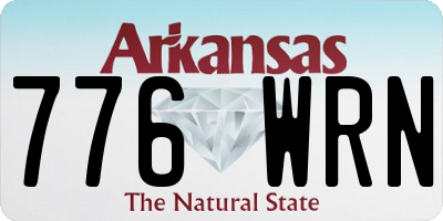 AR license plate 776WRN