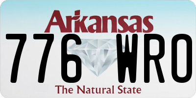 AR license plate 776WRO