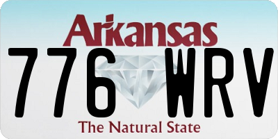 AR license plate 776WRV