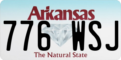 AR license plate 776WSJ