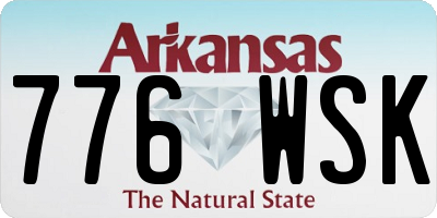 AR license plate 776WSK
