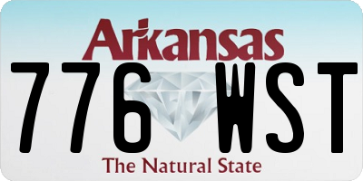 AR license plate 776WST