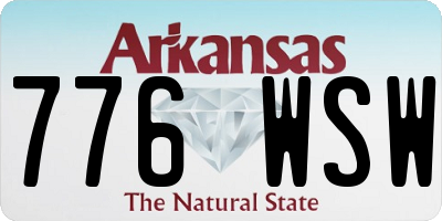 AR license plate 776WSW