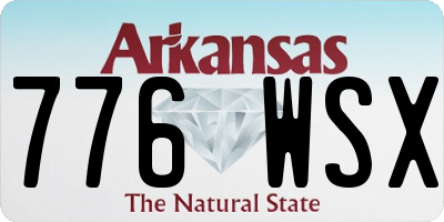 AR license plate 776WSX