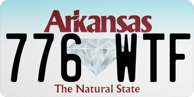 AR license plate 776WTF