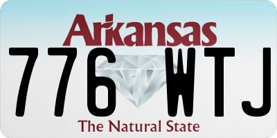 AR license plate 776WTJ