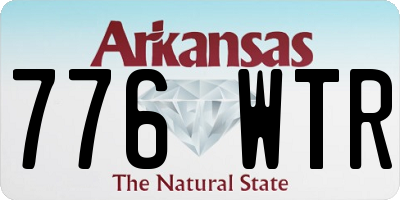 AR license plate 776WTR