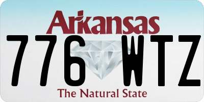 AR license plate 776WTZ