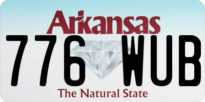 AR license plate 776WUB