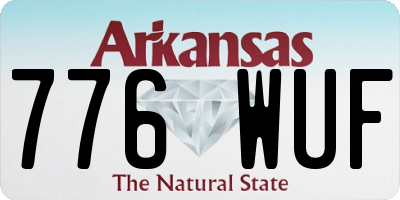 AR license plate 776WUF