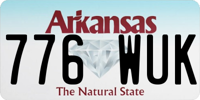 AR license plate 776WUK