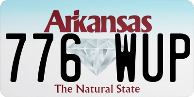 AR license plate 776WUP