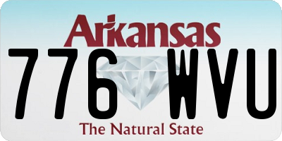 AR license plate 776WVU