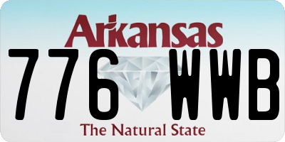 AR license plate 776WWB