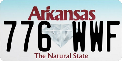 AR license plate 776WWF