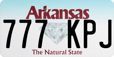 AR license plate 777KPJ