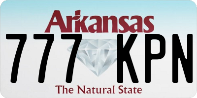 AR license plate 777KPN