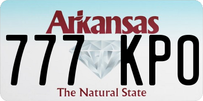 AR license plate 777KPO