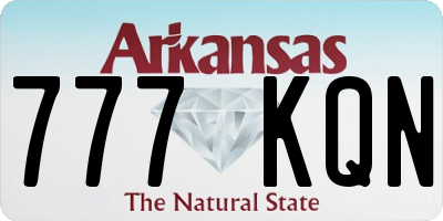AR license plate 777KQN